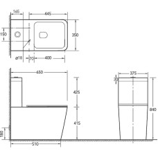 Унитаз компакт SantiLine SL-5017 Белый с бачком и сиденьем Микролифт