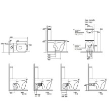 Унитаз компакт Kerasan Tribeca 511731 Черный матовый без бачка и сиденья