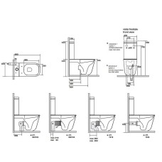 Унитаз компакт Kerasan Tribeca 511731 Черный матовый без бачка и сиденья