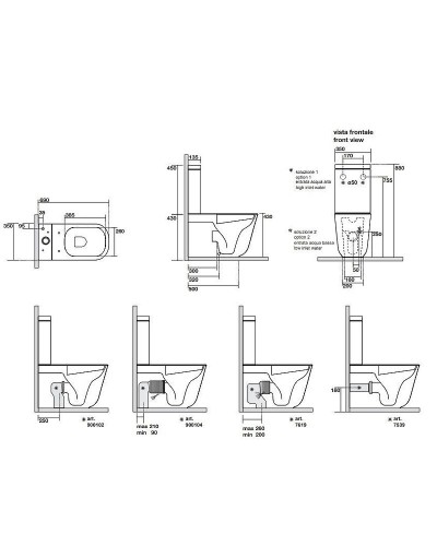 Унитаз компакт Kerasan Tribeca 511731 Черный матовый без бачка и сиденья