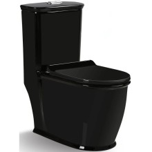 Унитаз-компакт безободковый с сиденьем микролифт SantiLine SL-5019B