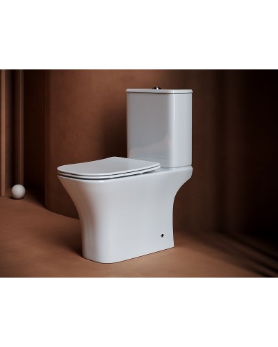 Унитаз компакт Ceramica Nova Alfa CN9002 с бачком и сиденьем Микролифт