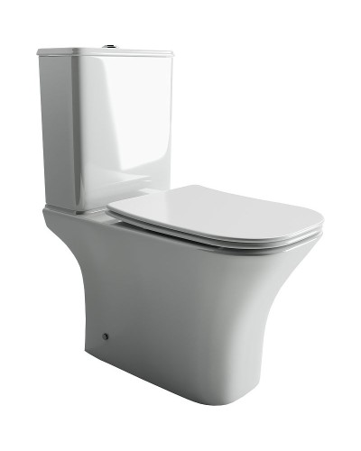 Унитаз компакт Ceramica Nova Alfa CN9002 с бачком и сиденьем Микролифт