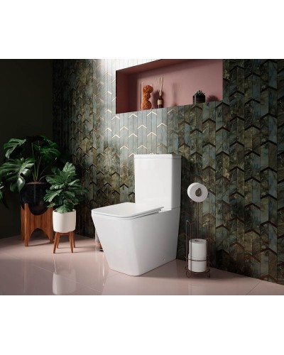 Унитаз компакт Ceramica Nova Cubic CN1803 с бачком и сиденьем Микролифт