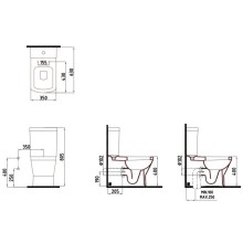 Унитаз-компакт с сиденьем микролифт Bien Neptun NPKD06301VP0W5SZ0