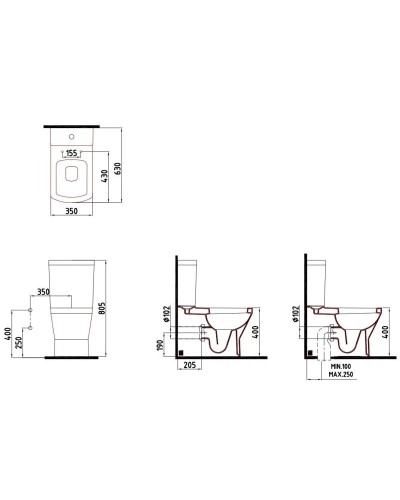 Унитаз-компакт с сиденьем микролифт Bien Neptun NPKD06301VP0W5SZ0