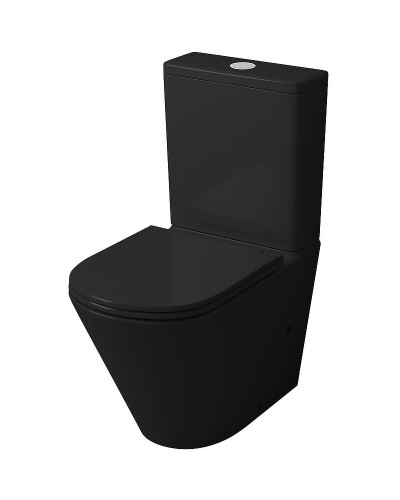 Унитаз компакт Grossman GR-4450BMS Черный матовый с сиденьем Микролифт