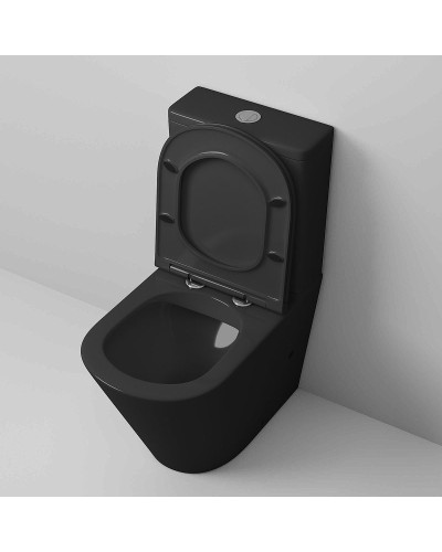Унитаз компакт Grossman GR-4450BMS Черный матовый с сиденьем Микролифт