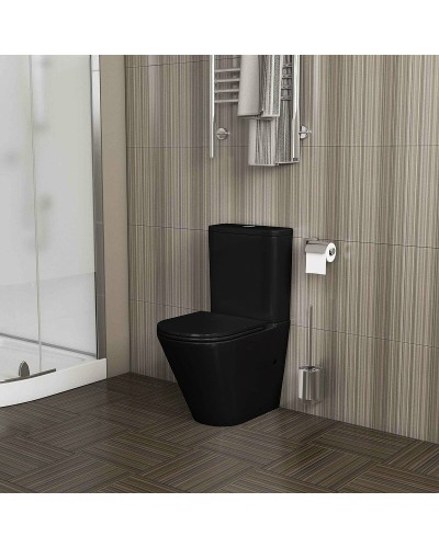 Унитаз компакт Grossman GR-4450BMS Черный матовый с сиденьем Микролифт