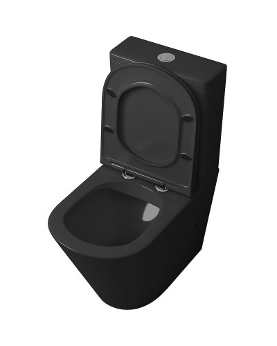 Унитаз компакт Grossman GR-4450BMS Черный матовый с сиденьем Микролифт