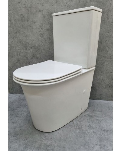 Унитаз компакт CeramaLux 1223A Белый глянцевый с бачком и сиденьем Микролифт