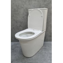 Унитаз компакт CeramaLux 1223A Белый глянцевый с бачком и сиденьем Микролифт