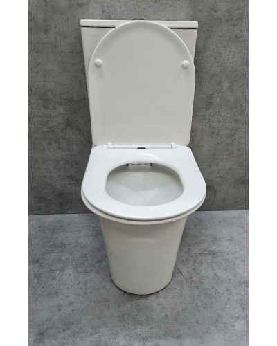 Унитаз компакт CeramaLux 1223A Белый глянцевый с бачком и сиденьем Микролифт