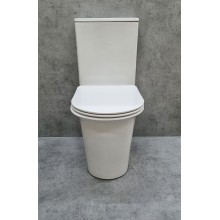 Унитаз компакт CeramaLux 1223A Белый глянцевый с бачком и сиденьем Микролифт