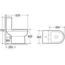 Унитаз компакт Niagara Nero NG-9902 с бачком и сиденьем Микролифт