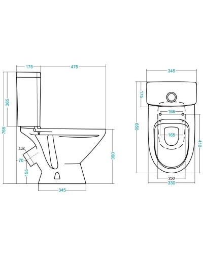Унитаз-компакт с сиденьем Santek Лига 1.WH30.2.141