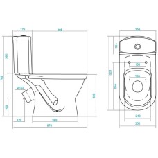 Унитаз-компакт с сиденьем полипропилен Santek Алькор 1.WH30.2.196