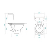 Унитаз-компакт с сиденьем Santek Паллада 1.WH30.2.376