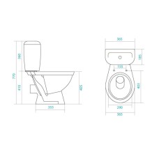 Унитаз-компакт с сиденьем Santek Паллада 1.WH30.2.376