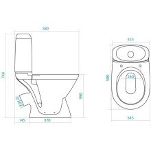 Унитаз-компакт с сиденьем Santek Римини 1.WH30.2.130