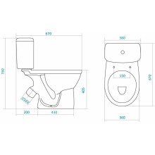 Унитаз-компакт антивсплеск с сиденьем полипропилен Santek Бореаль 1.WH30.1.704