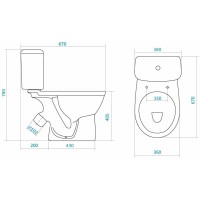 Унитаз-компакт антивсплеск с сиденьем Santek Бореаль 1.WH30.2.143