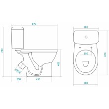 Унитаз-компакт антивсплеск с сиденьем Santek Бореаль 1.WH30.2.143