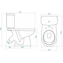 Унитаз-компакт антивсплеск с сиденьем микролифт Santek Бореаль 1.WH30.2.145