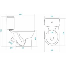 Унитаз-компакт антивсплеск с сиденьем микролифт Santek Бореаль 1.WH30.2.146