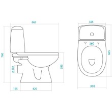 Унитаз-компакт с сиденьем Santek Цезарь 1.WH30.1.745