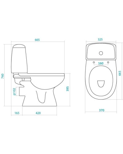 Унитаз-компакт с сиденьем Santek Цезарь 1.WH30.1.745