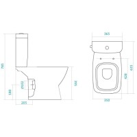 Унитаз-компакт с сиденьем микролифт Santek Нео 1.WH30.2.470