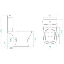 Унитаз-компакт с сиденьем микролифт Santek Нео 1.WH30.2.470