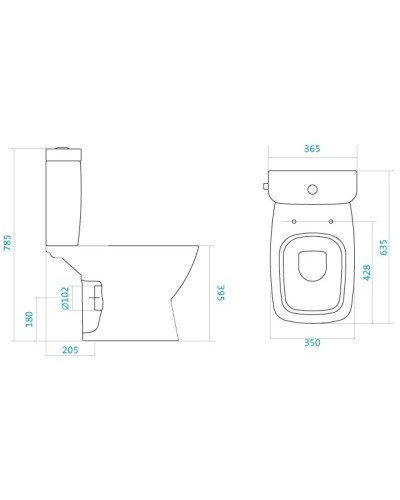 Унитаз-компакт с сиденьем микролифт Santek Нео 1.WH30.2.470