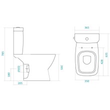Унитаз-компакт с сиденьем микролифт Santek Нео 1.WH30.2.194