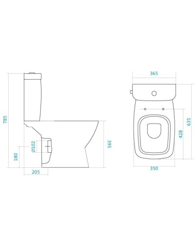 Унитаз-компакт с сиденьем микролифт Santek Нео 1.WH30.2.194