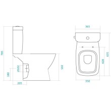 Унитаз-компакт с сиденьем Santek Нео 1.WH30.2.187