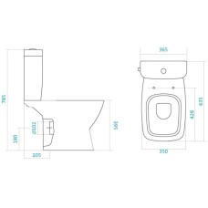Унитаз-компакт с сиденьем Santek Нео 1.WH30.2.187