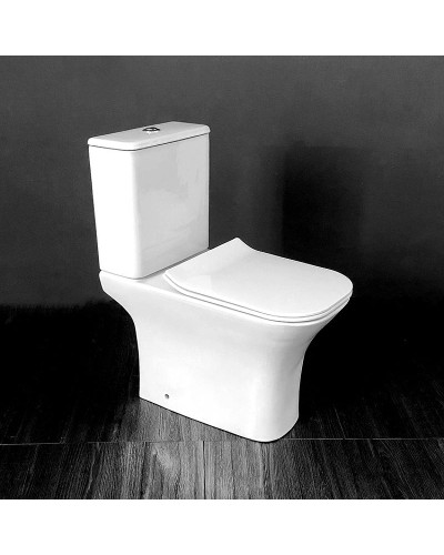 Унитаз компакт Cerutti SPA Vettore MW CT9240 Белый матовый с бачком и сиденьем Микролифт