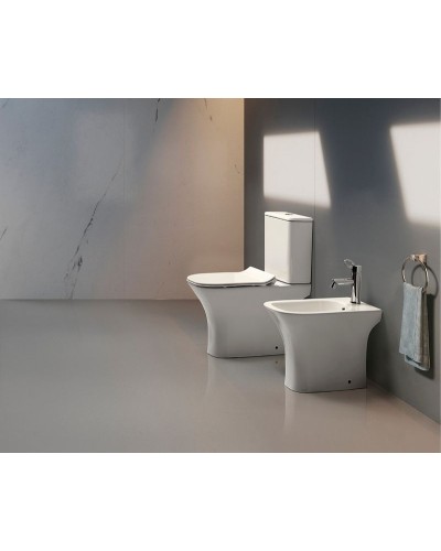 Унитаз компакт Cerutti SPA Vettore MW CT9240 Белый матовый с бачком и сиденьем Микролифт