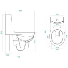 Унитаз-компакт с сиденьем микролифт Santek Аллегро 1.WH30.1.955