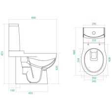 Унитаз-компакт с сиденьем микролифт Santek Аллегро 1.WH30.1.955