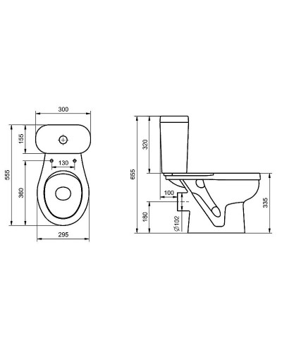 Унитаз компакт Santek Каспер Детский Стандарт 1WH501741 с бачком и сиденьем