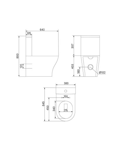 Унитаз компакт Iddis Stone STNRDSEi24 с бачком и сиденьем Микролифт