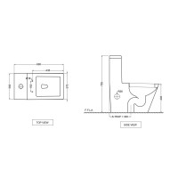 Унитаз-компакт с сиденьем микролифт Jaquar Kubix KUS-WHT-35851S300UF