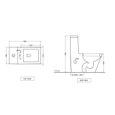 Унитаз-компакт с сиденьем микролифт Jaquar Kubix KUS-WHT-35851S300UF