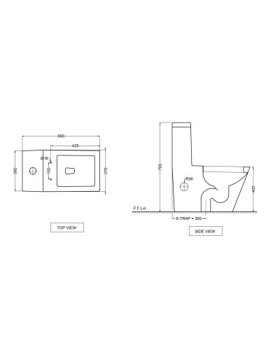 Унитаз-компакт с сиденьем микролифт Jaquar Kubix KUS-WHT-35851S300UF