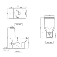 Унитаз-компакт с сиденьем микролифт Jaquar Lyric LYS-WHT-38851P180UFSM
