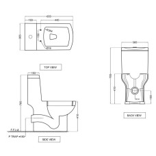 Унитаз-компакт с сиденьем микролифт Jaquar Lyric LYS-WHT-38851P180UFSM