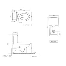 Унитаз-компакт с сиденьем микролифт Jaquar Solo SLS-WHT-6851P180PP